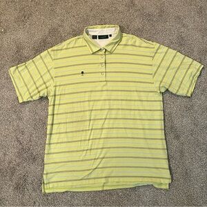 Bobby Jones | Shirt Mens L Striped Yellow Polo Pima Cotton Golf Performance